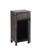 Meuble d'appoint sculpté Manguier Pushkar Naturel - 42x30x82 cm