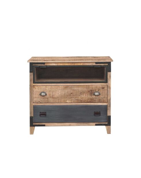 Commode 3 tiroirs Manguier Farm II Beige - 100x45x90 cm