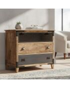 Commode 3 tiroirs Manguier Farm II Beige - 100x45x90 cm