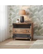 Commode 3 tiroirs Manguier Farm II Beige - 100x45x90 cm