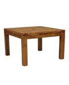 Grande table à manger carréé allonge 130 Acacia Gordon Marron - 130x130x78 cm