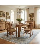 Grande table à manger carréé allonge 130 Acacia Gordon Marron - 130x130x78 cm