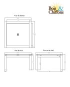 Grande table à manger carréé allonge 130 Acacia Gordon Marron - 130x130x78 cm