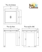 Table carrée 70x70 à rallonges Marron - 70x70x78 cm