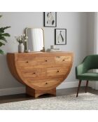 Commode 6 tiroirs en acacia massif Marron - 110x45x70 cm