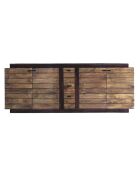 Buffet bois bicolore GM 4P 3T Manguier Herods Marron - 227x46x87 cm