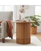 Table d'appoint ronde pour canapé Chêne Dalta Marron - 56x56x56 cm