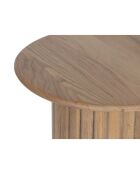 Table d'appoint ronde pour canapé Chêne Dalta Marron - 56x56x56 cm