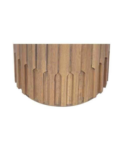 Table d'appoint ronde pour canapé Chêne Dalta Marron - 56x56x56 cm