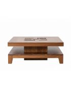 Table basse 110x110 cm Acacia Kavish II Marron - 110x110x40 cm