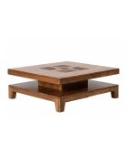 Table basse 110x110 cm Acacia Kavish II Marron - 110x110x40 cm