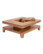 Table basse 110x110 cm Acacia Kavish II Marron - 110x110x40 cm