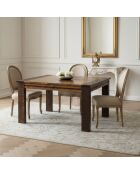 Table a manger carrée 140 cm Acacia Moon Marron - 140x140x76 cm