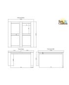 Table a manger carrée 140 cm Acacia Moon Marron - 140x140x76 cm