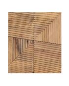 Buffet haut bois sculpté motif géométrique 4P Manguier Maglan Beige - 92x40x110 cm