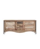 Buffet 2 portes 3 tiroirs Manguier Pondicherry Beige - 200x45x85 cm