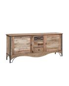 Buffet 2 portes 3 tiroirs Manguier Pondicherry Beige - 200x45x85 cm