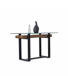 Console bois recyclé et métal Bois recyclé Sufa Naturel - 150x50x76 cm