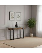 Console bois recyclé et métal Bois recyclé Sufa Naturel - 150x50x76 cm