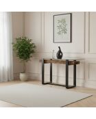 Console bois recyclé et métal Bois recyclé Sufa Naturel - 150x50x76 cm