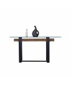 Console bois recyclé et métal Bois recyclé Sufa Naturel - 150x50x76 cm