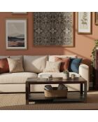 Table basse rectangulaire 120x80cm Manguier Pushkar Naturel - 120x80x45 cm