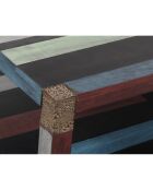 Table basse rectangulaire 120x80cm Manguier Pushkar Naturel - 120x80x45 cm