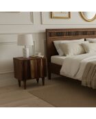 Chevet 1 porte droit Manguier Ramon Naturel - 45x40x50 cm