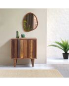 Chevet 1 porte droit Manguier Ramon Naturel - 45x40x50 cm