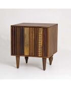 Chevet 1 porte droit Manguier Ramon Naturel - 45x40x50 cm