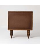 Chevet 1 porte droit Manguier Ramon Naturel - 45x40x50 cm