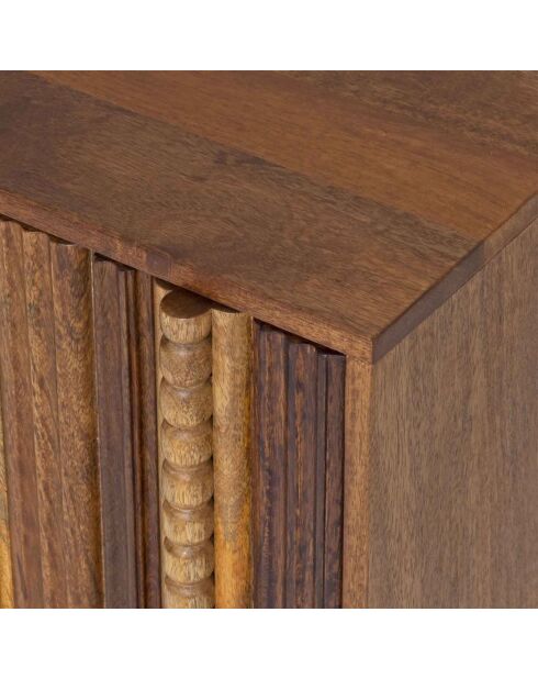 Chevet 1 porte droit Manguier Ramon Naturel - 45x40x50 cm