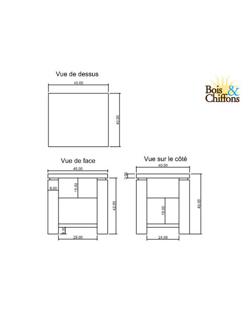 1T Acacia Maya zweifarbiger Nachttisch aus geschnitztem Holz