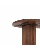 Set de 2 tables basses ovales Acacia Arad Marron - 110x60x40 cm et 110x60x35 cm