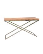 Console 140cm pieds en x stainless ii Beige - 140x40x80 cm