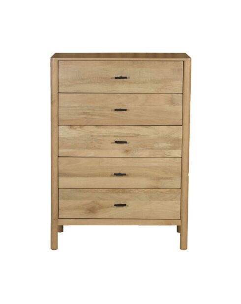Commode 5T Mango Matan Beige - 91x51x127 cm