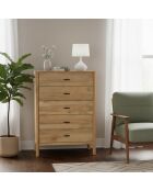 Commode 5T Mango Matan Beige - 91x51x127 cm