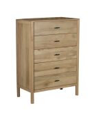 Commode 5T Mango Matan Beige - 91x51x127 cm