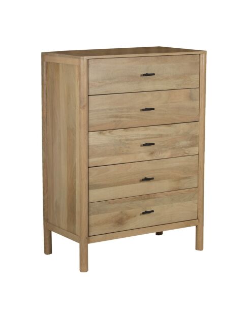 Commode 5T Mango Matan Beige - 91x51x127 cm
