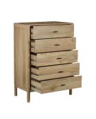 Commode 5T Mango Matan Beige - 91x51x127 cm