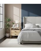 Table de chevet 2T Mango Matan Beige - 57x40x57 cm