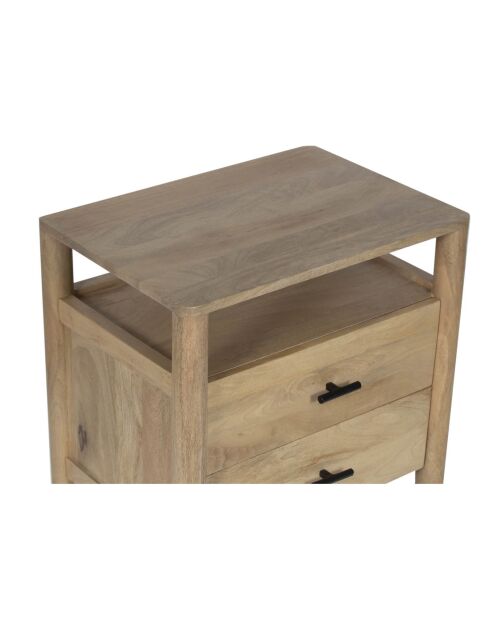 Table de chevet 2T Mango Matan Beige - 57x40x57 cm