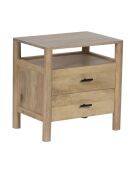 Table de chevet 2T Mango Matan Beige - 57x40x57 cm