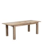 Table à manger plateau cannage 180 rallonge 40 Acacia Tatoo II Beige - 180x90x77 cm
