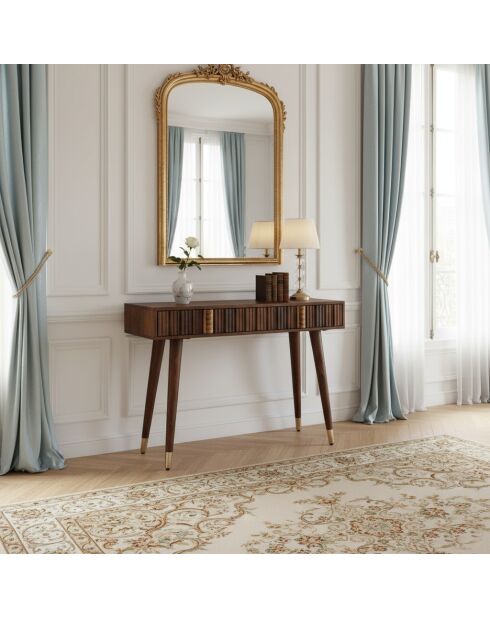 Console tendance 2 tiroirs Manguier Ramon Naturel - 110x40x75 cm