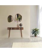 Console tendance 2 tiroirs Manguier Ramon Naturel - 110x40x75 cm