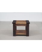 Bout de canapé Bois Massif Acacia Moon Marron - 50x50x40 cm