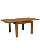 Table à manger carréé allonge 100 Acacia Gordon Marron - 100x100x78 cm