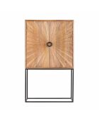 Buffet haut sculpté Manguier Solaris Beige - 100x42x170 cm