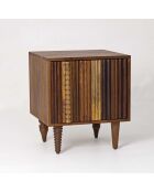 Chevet 1 portes gauche Manguier Ramon Naturel - 45x40x50 cm